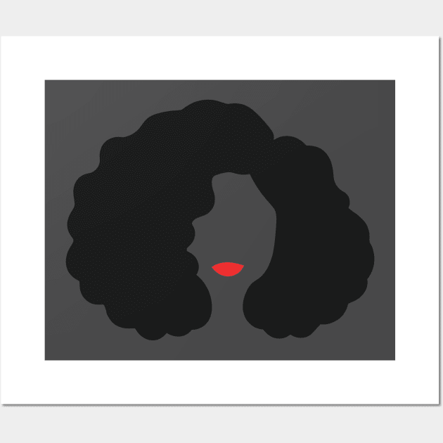 Curly Hair Silhouette Wall Art by mainstvibes